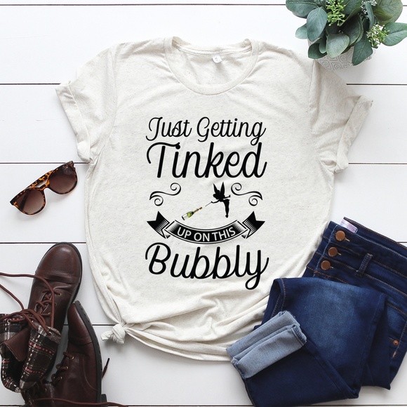 Tinker Bell theme Funny Drinking T-shirt for Women - Picture 3 of 4